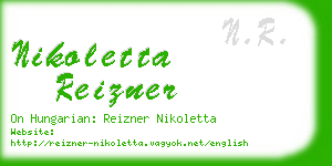 nikoletta reizner business card